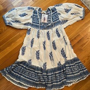 Daughters of India new with tag blue and white dress/cover up